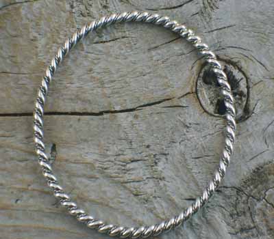 Native American Silver Bangle Bracelet 10
